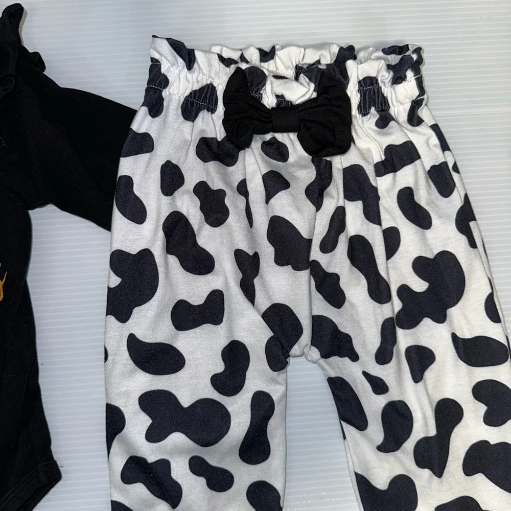 PatPat Outfit Set Baby Girl Size 9-12M Black/White Daddy’s Girl Mommy’s World